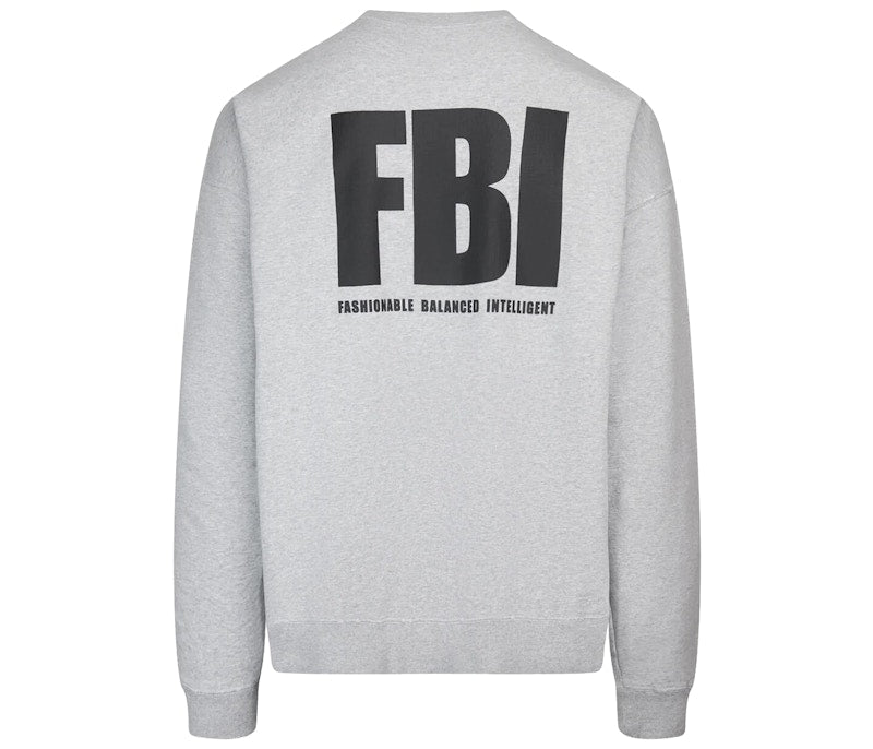 Balenciaga FBI Crewneck Sweatshirt Grey