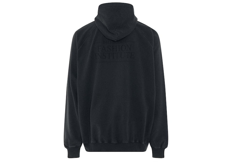 Balenciaga Fashion Institute Oversized Hoodie Washed Black