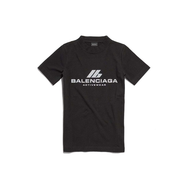 Balenciaga Fitted T-Shirt Faded Black