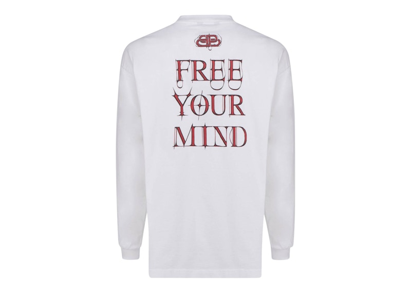 Balenciaga Free Your Mind Longsleeve T-Shirt White/Black/Red