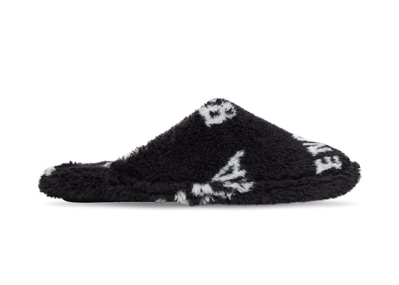 Balenciaga Furry Closed AllOver Logo Black