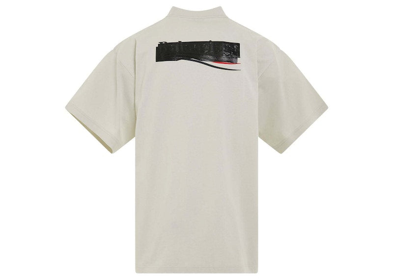 Balenciaga Gaffer Logo Large Fit T-Shirt Beige