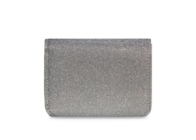 Balenciaga Glitter Cash Wallet Mini Grey