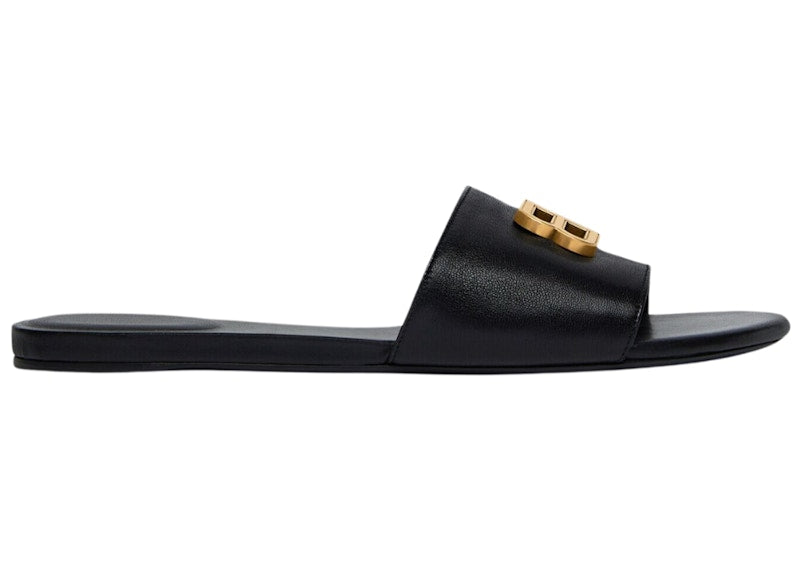 Balenciaga Groupie Sandals Black Leather (Women's)