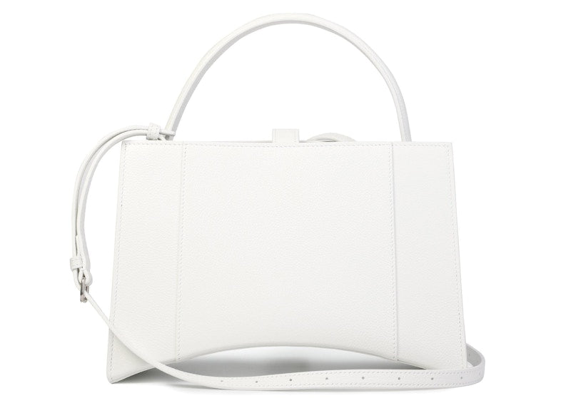 Balenciaga Hourglass East-West Tote Bag Small White