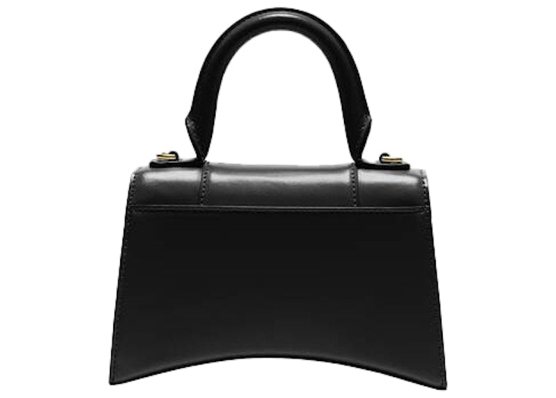 Balenciaga Hourglass Top Handle Bag Extra Small Black