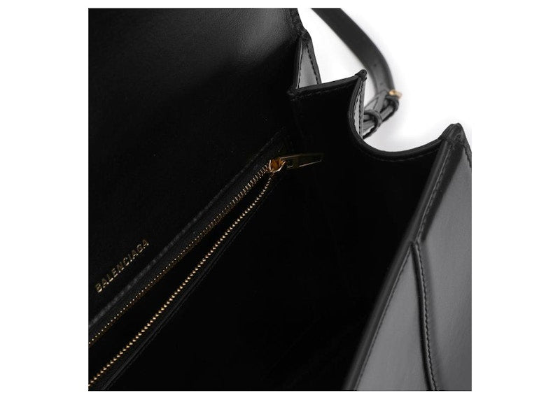 Balenciaga Hourglass Top Handle Bag Medium Black