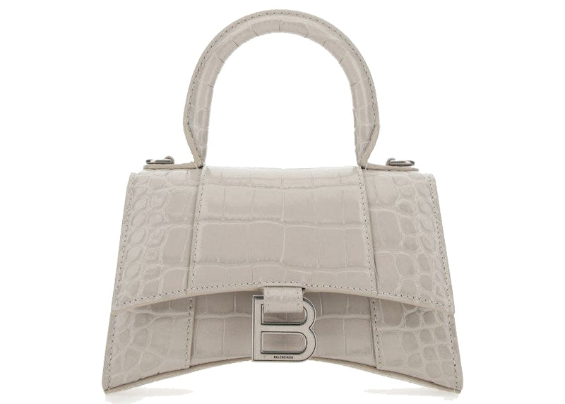 Balenciaga Hourglass Top Handle Bag XS Beige