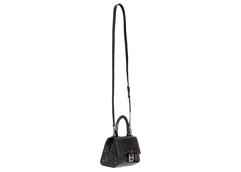 Balenciaga Hourglass Top Handle Bag XS Dark Gray