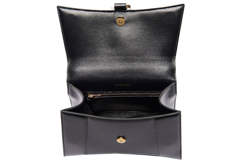 Balenciaga Hourglass Top Handle Small Black