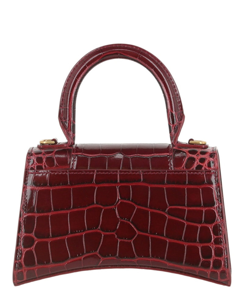 Balenciaga Hourglass XS Top Handle Dark Red