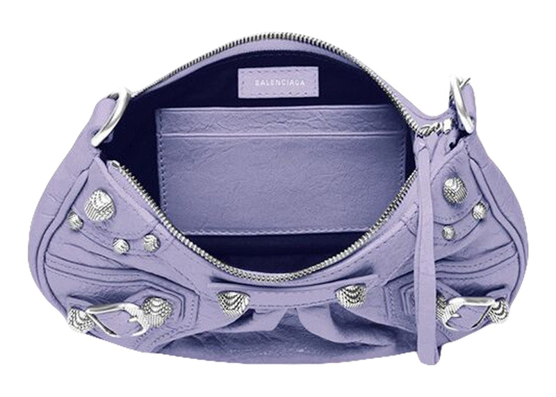 Balenciaga Le Cagole Mini Bag with Chain Lilac