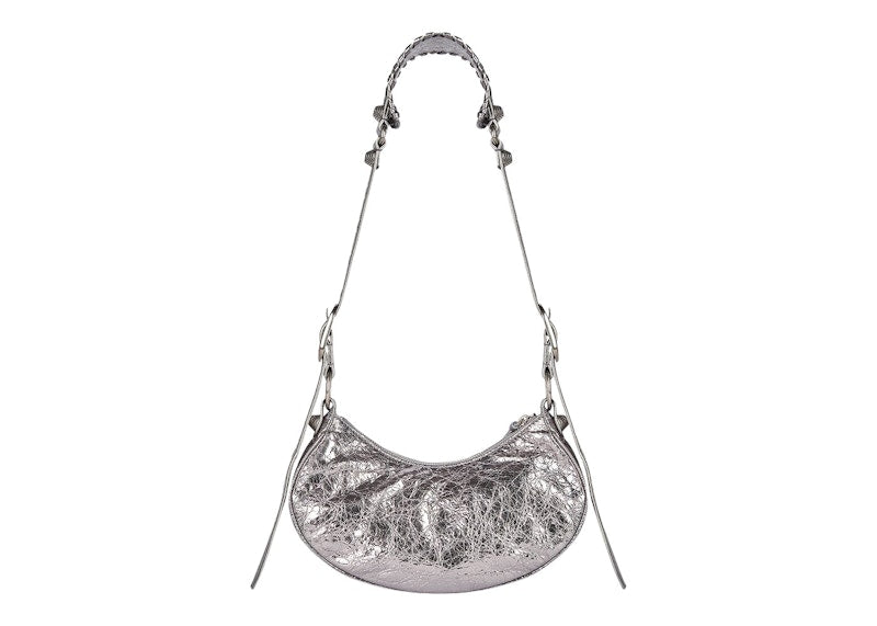 Balenciaga Le Cagole Shoulder Bag XS Metallized Silver