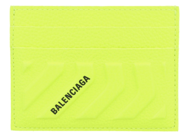 Balenciaga Logo Card Holder Bright Green