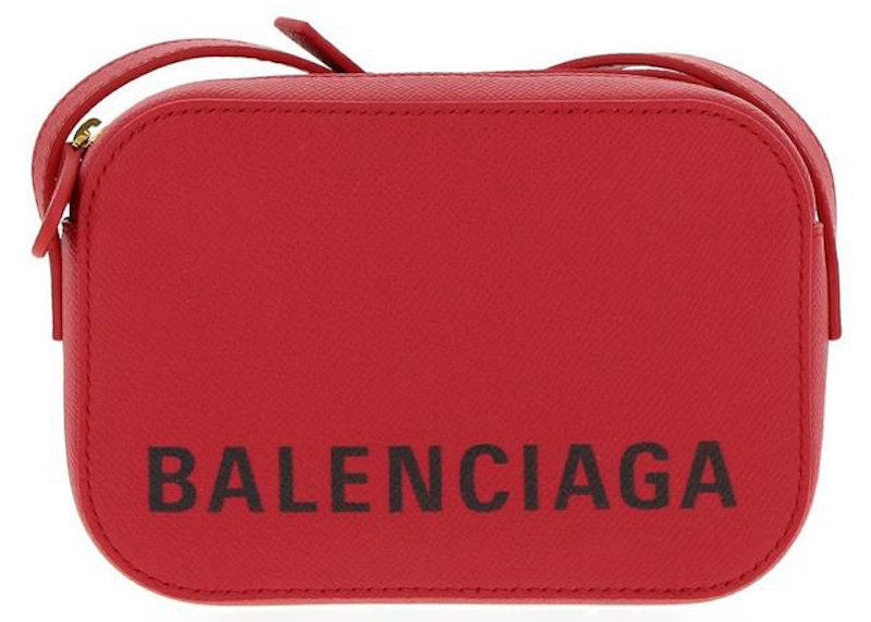 Balenciaga Logo Crossbody Bag Red