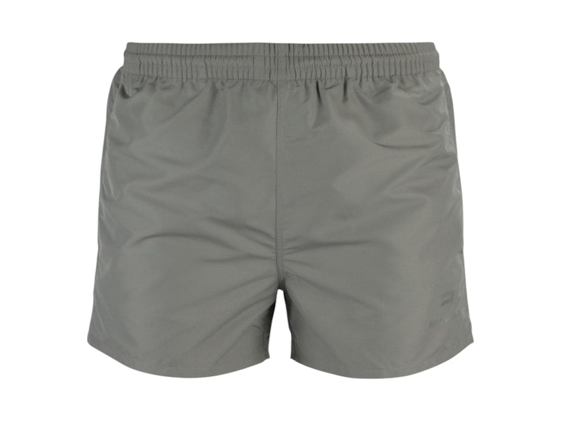 Balenciaga Logo Printed Swim Shorts Grey