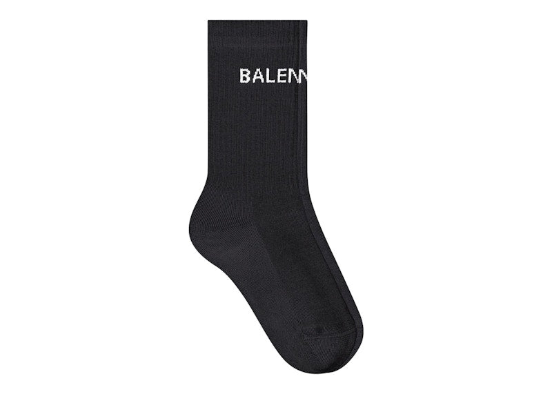 Balenciaga Logo Socks Black/White