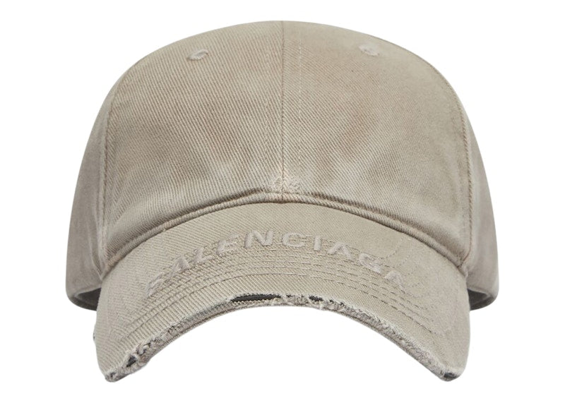 Balenciaga Logo Visor Cap Dark Beige/Dark Beige