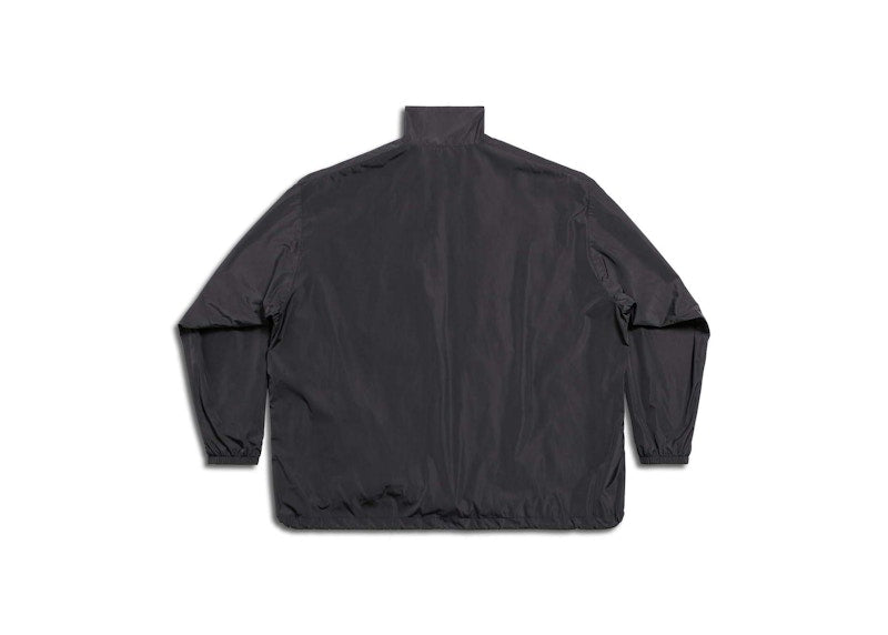 Balenciaga Logo Zip Up Jacket Black