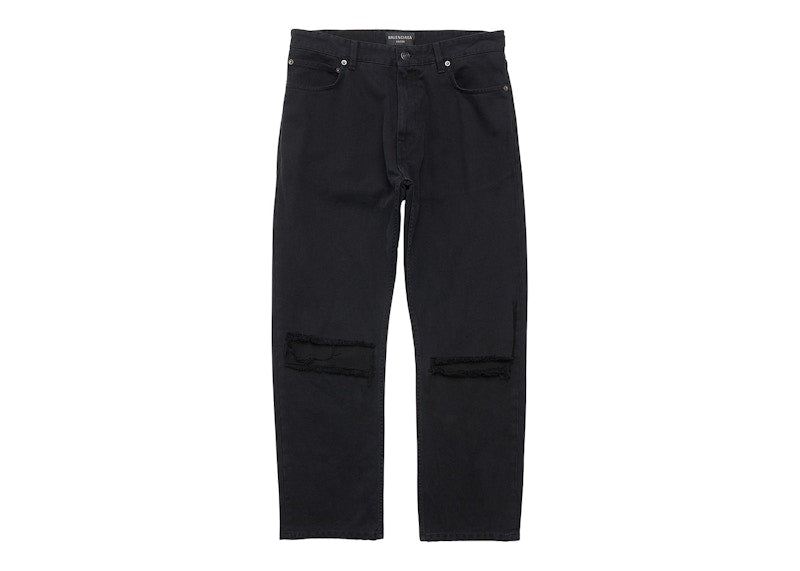 Balenciaga Loose Fit Buckle Pants Black