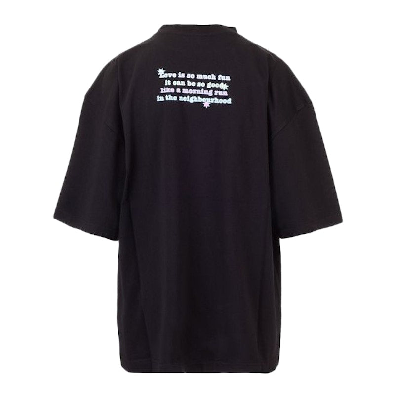 Balenciaga Love Bear Womens Oversized T-Shirt Black