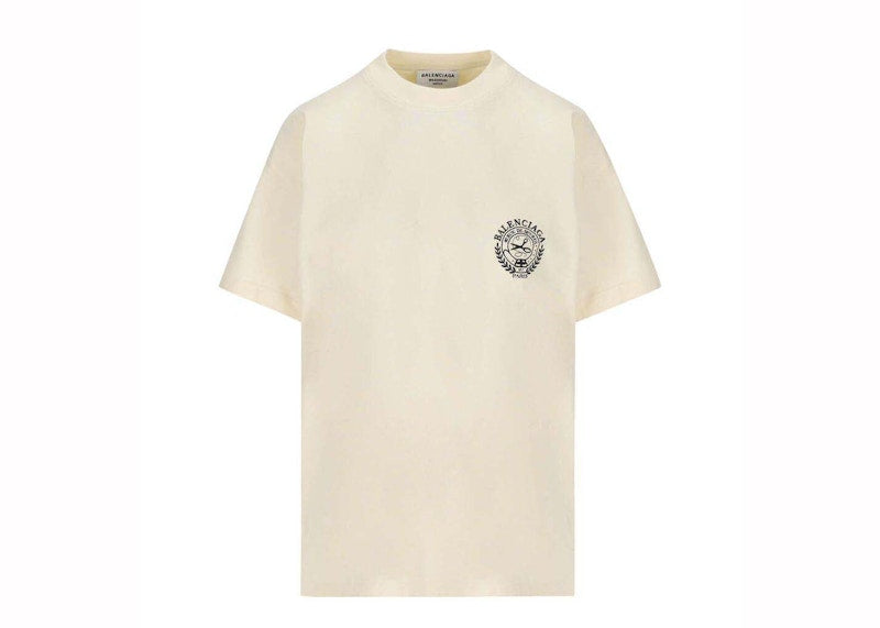Balenciaga Medium Fit Logo T-Shirt White