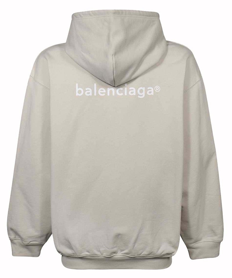 Balenciaga Medium Fit Zip Hoodie Light Beige