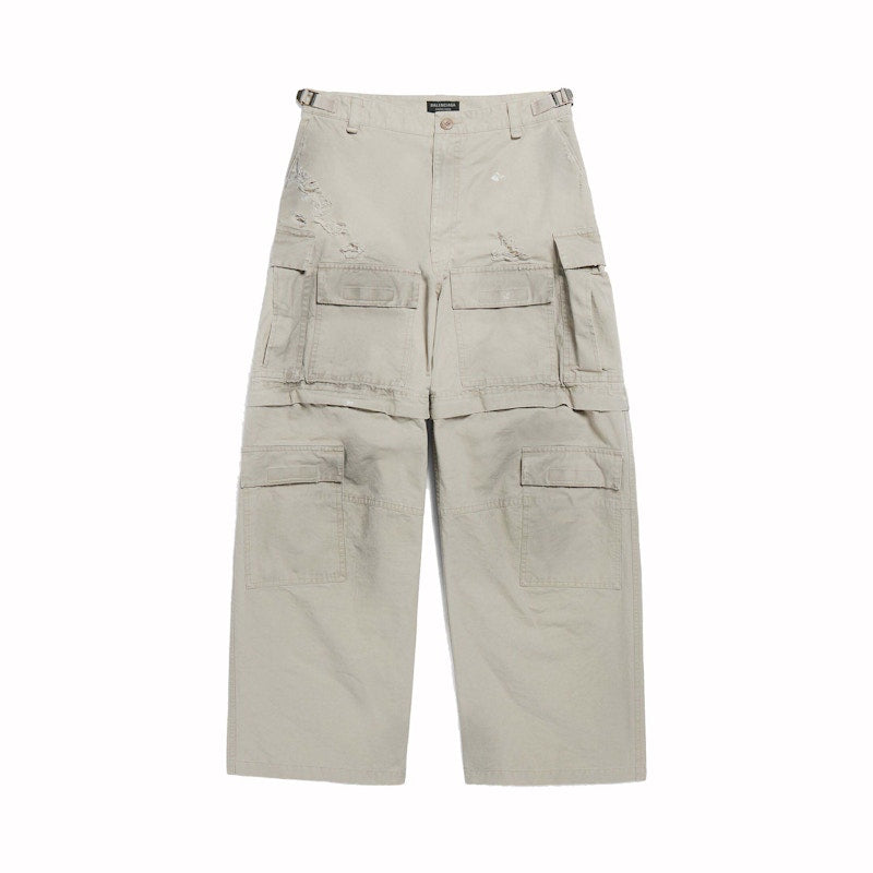 Balenciaga Men's Large Cargo Pants Beige
