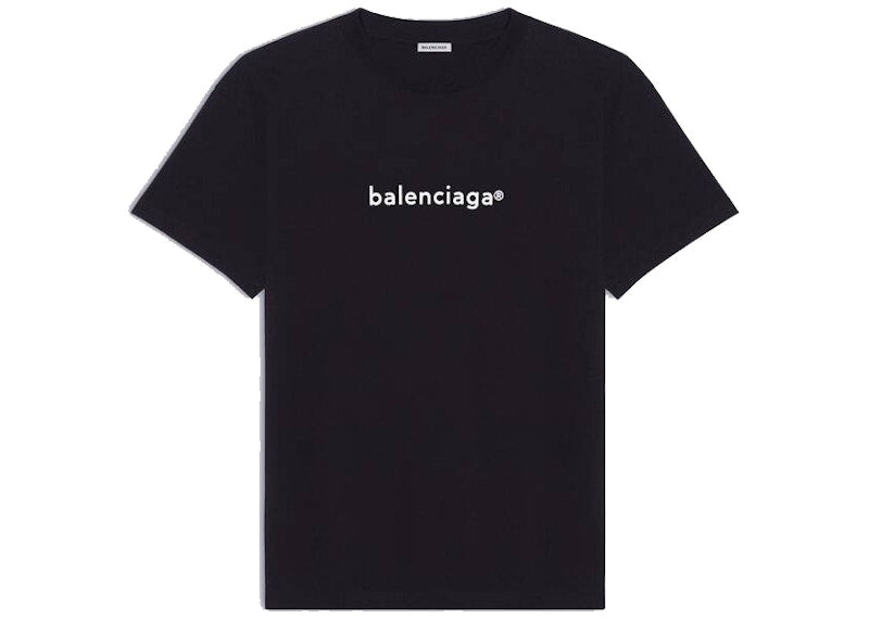 Balenciaga Mens New Copyright Medium Fit T-shirt Black