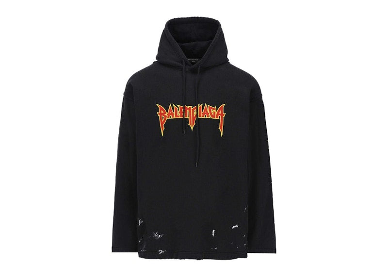 Balenciaga Metal Vintage Hoodie Black
