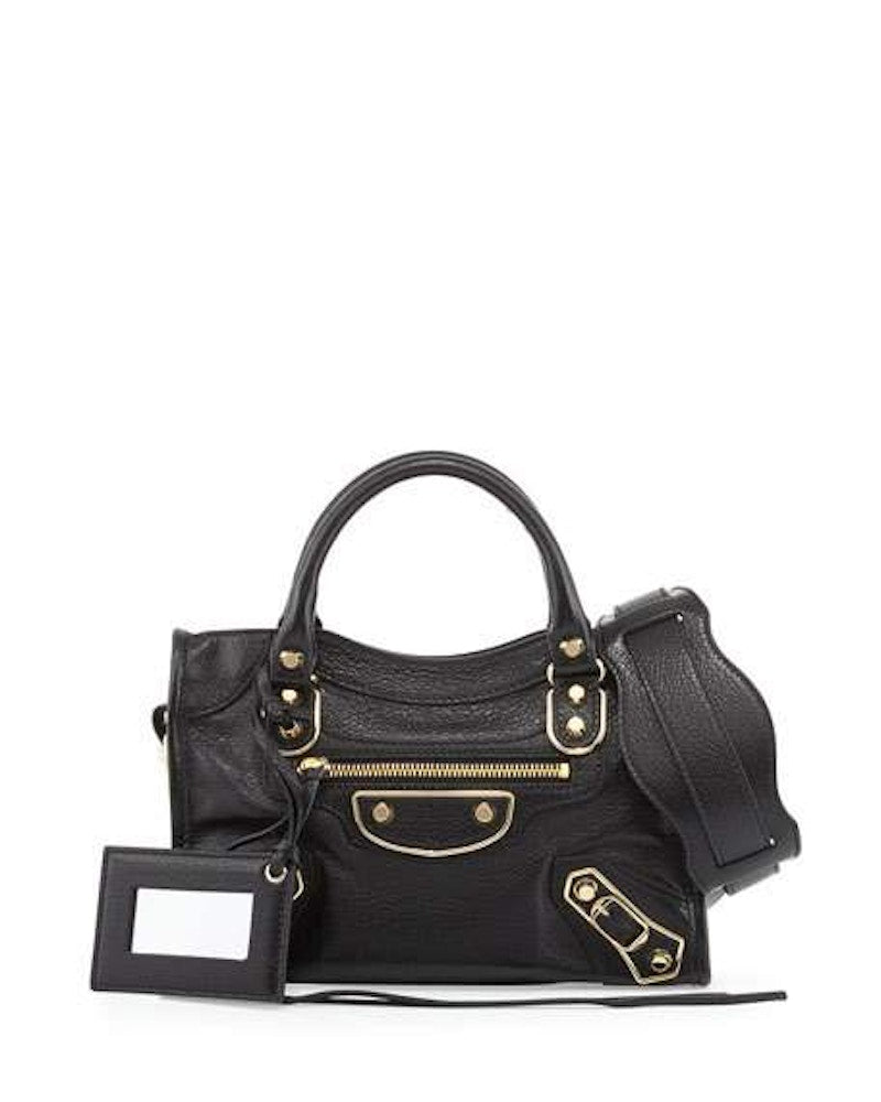 Balenciaga Metallic Edge City Mini Black