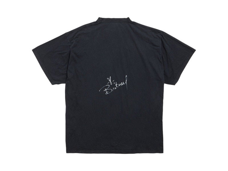 Balenciaga Music Britney Spears Series Oversized T-shirt Faded Black/Blue