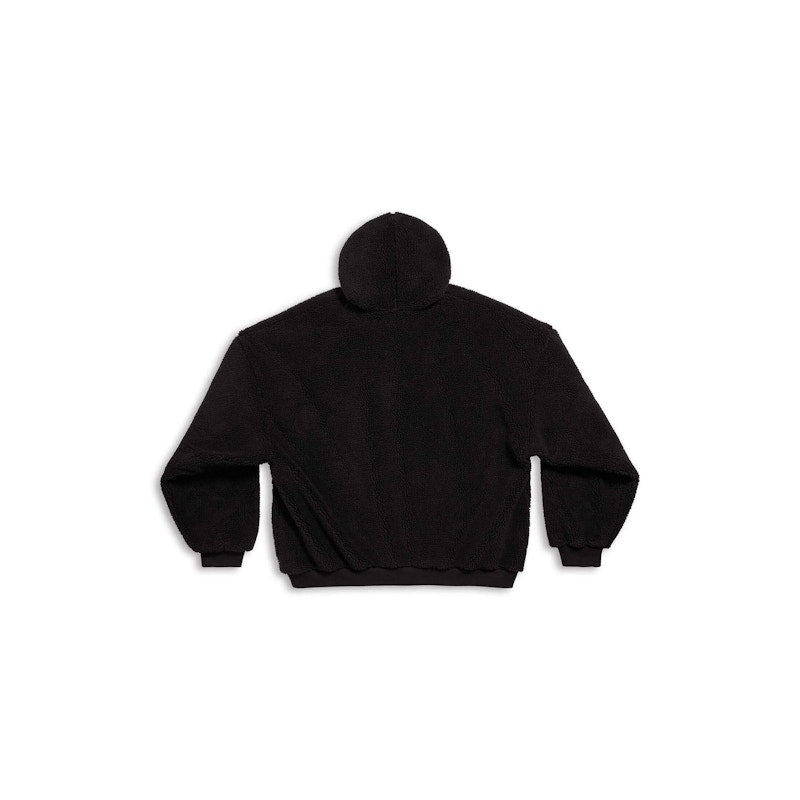 Balenciaga Outerwear Zip-Up Hoodie Oversized in Black Black
