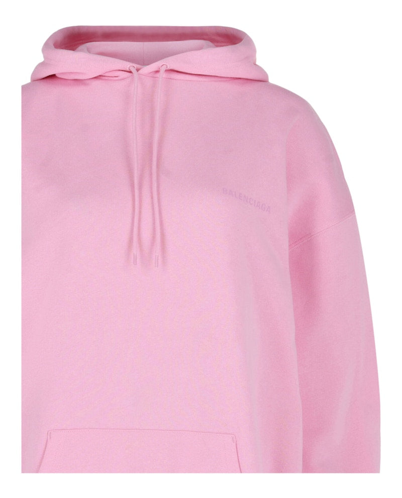 Balenciaga Oversized Logo Hoodie Pink Pink