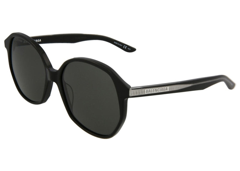 Balenciaga Oversized Round Acetate Sunglasses Black/Grey (BB0005S-30006545-001)