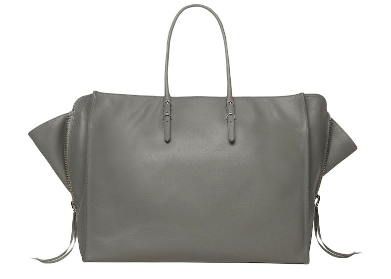 Balenciaga Papier A4 Zip Around Metal Grey