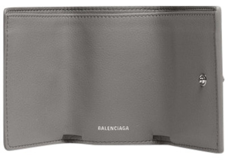 Balenciaga Papier Wallet Mini Metal Grey