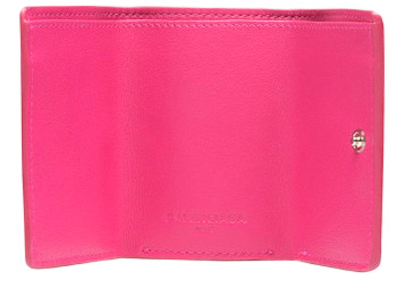 Balenciaga Papier Wallet Mini Rose Magenta