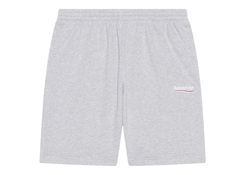 Balenciaga Political Campaign Large Fit Sweat Shorts Grey/White/Red