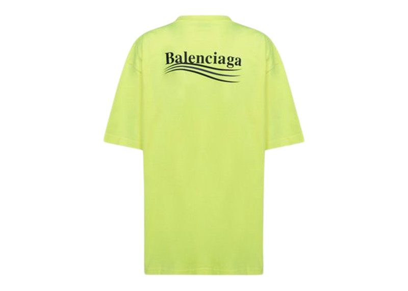 Balenciaga Political Campaign Large Fit T-Shirt Fluo Yellow