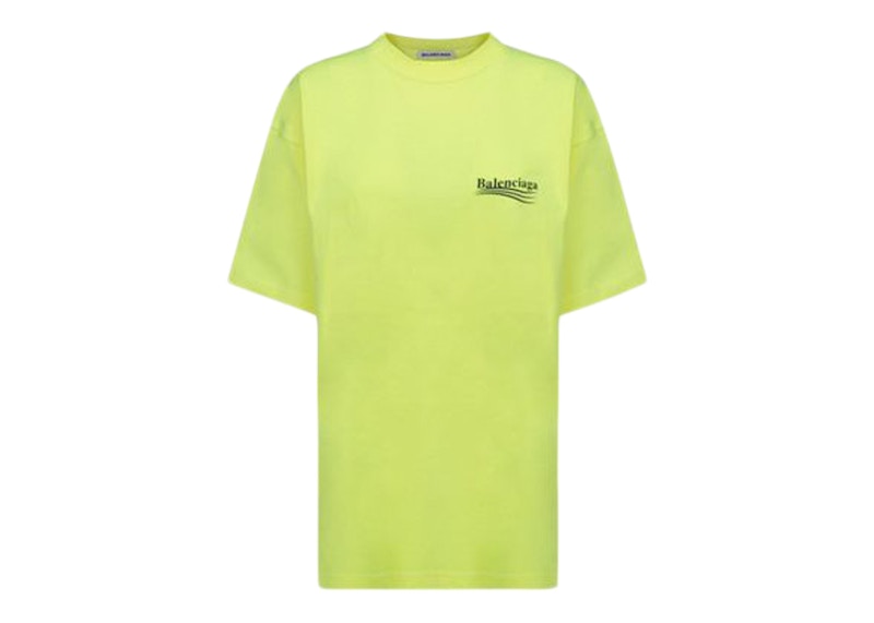 Balenciaga Political Campaign Large Fit T-Shirt Fluo Yellow