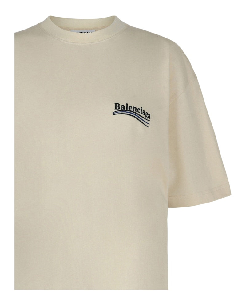 Balenciaga Political Campaign T-shirt Cream Black