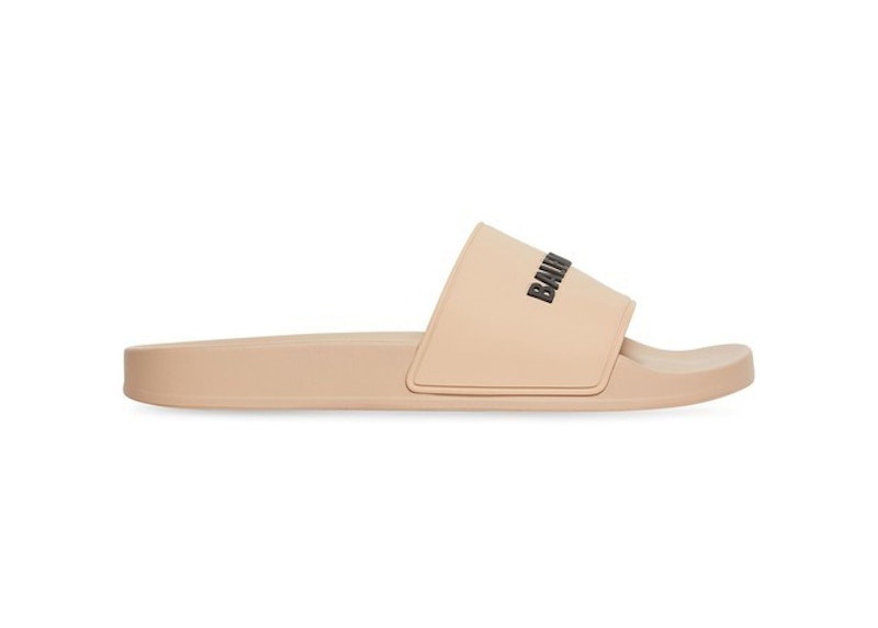 Balenciaga Pool Slides Beige Black (Kids)