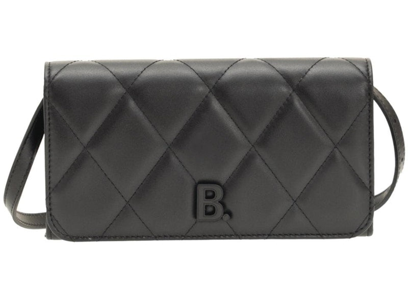 Balenciaga Quilted Shoulder Bag Black