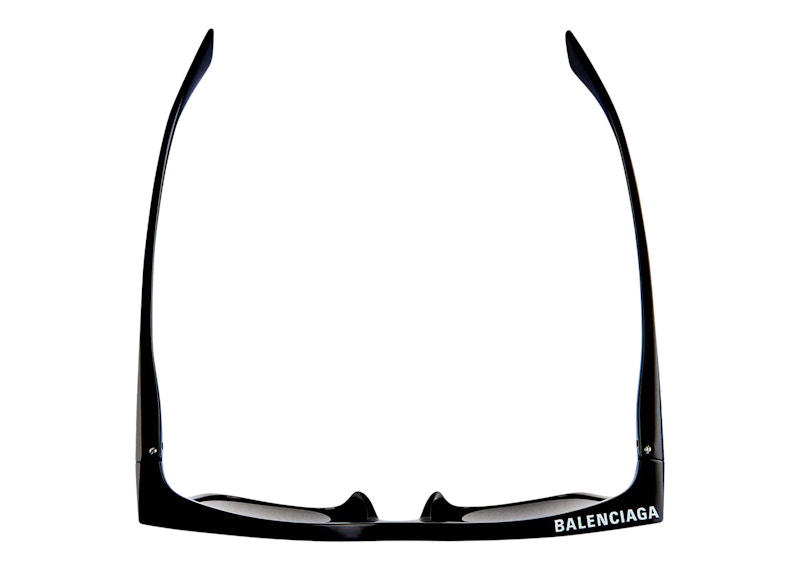 Balenciaga Rim Rectangle Sunglasses Adjusted Fit Black (621649T00031000)