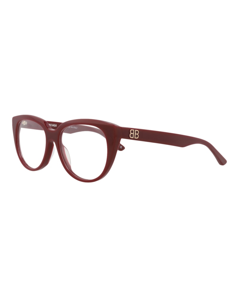 Balenciaga Round-Frame Acetate Optical Frames Burgundy Burgundy Transparent (BB0131O-30010040-006)