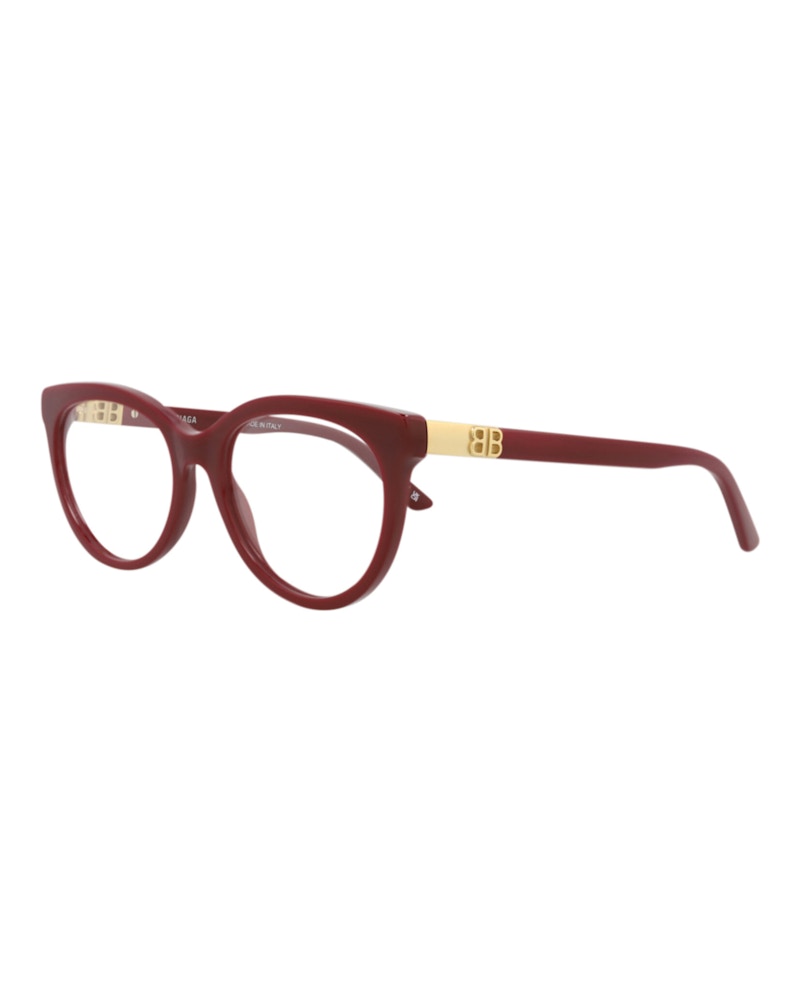 Balenciaga Round-Frame Acetate Optical Frames Burgundy Burgundy Transparent (BB0185O-30011863-003)