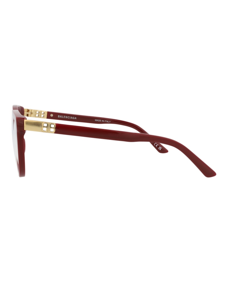 Balenciaga Round-Frame Acetate Optical Frames Burgundy Burgundy Transparent (BB0185O-30011863-003)
