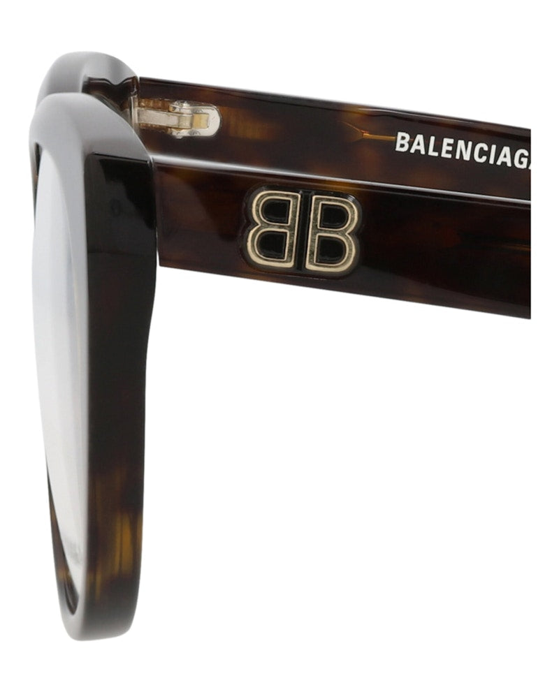 Balenciaga Round-Frame Acetate Optical Frames Havana Havana Transparent (BB0131O-30010040-005)
