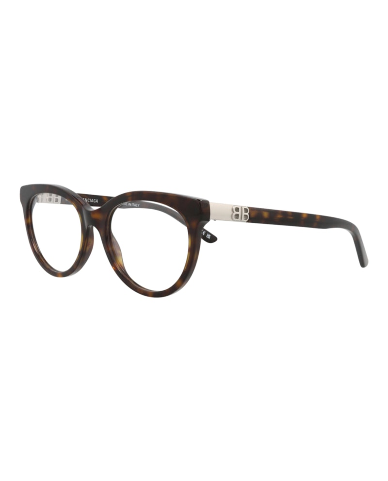 Balenciaga Round-Frame Acetate Optical Frames Havana Havana Transparent (BB0185O-30011863-002)